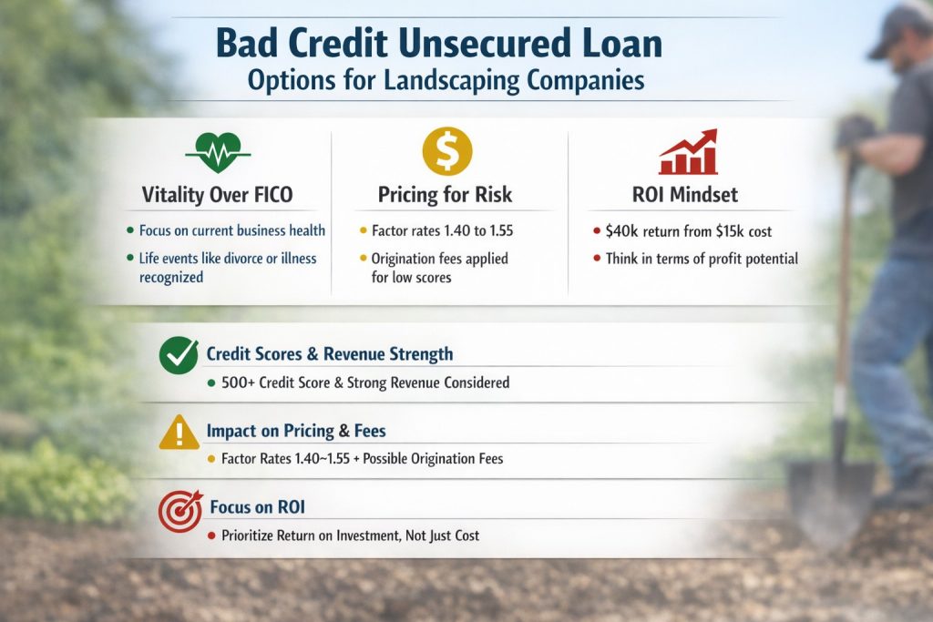 Bad Credit Unsecured Loan for Landscaping Company Options