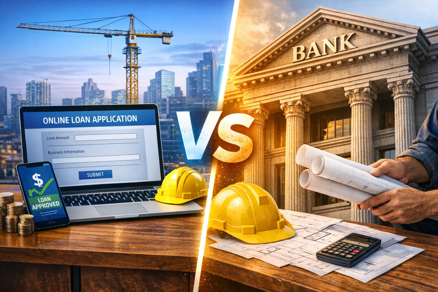 Online Lenders vs Traditional Banks for Construction