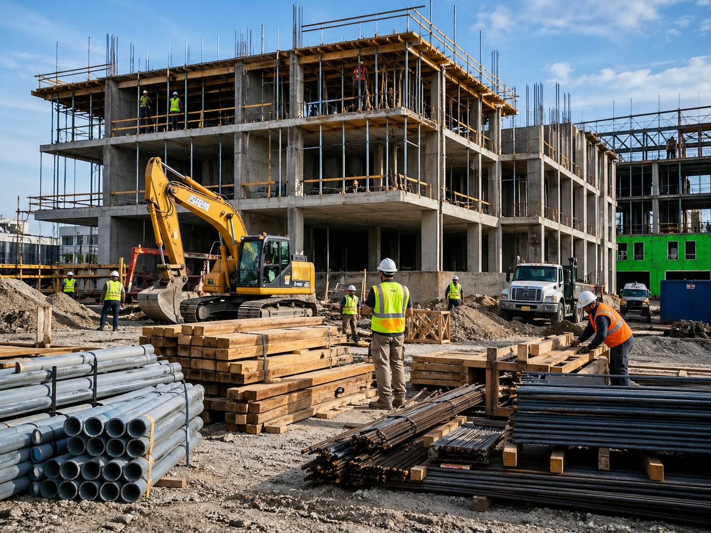 Commercial construction project requiring upfront working capital