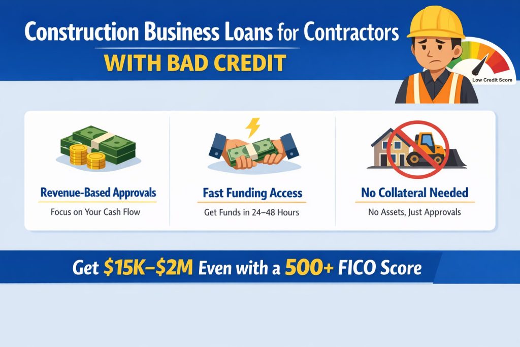 Construction loans for bad credit contractors