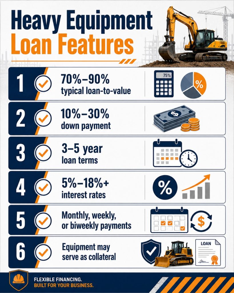 Key Features of Heavy Equipment Loans