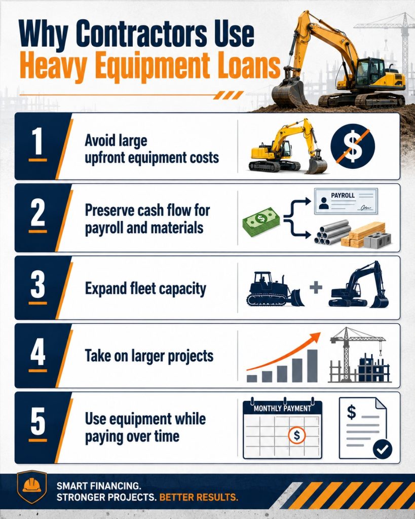 Why Construction Companies Use Heavy Equipment Loans