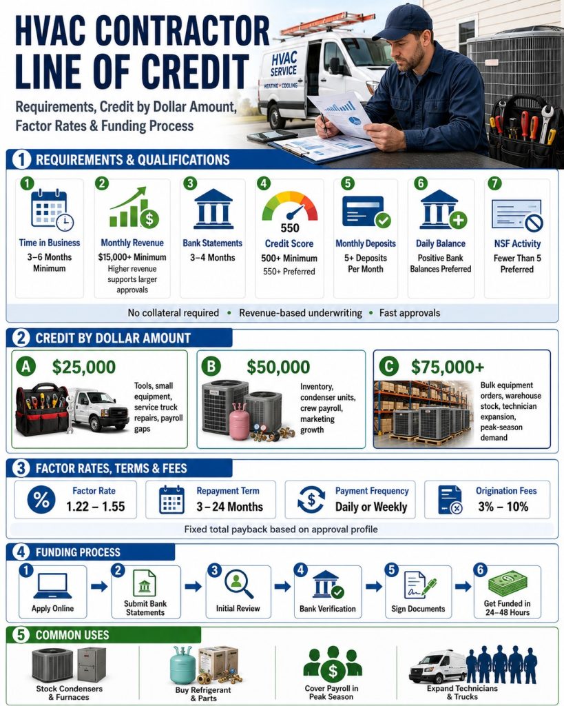 HVAC Contractor Line of Credit Requirements and Qualifications