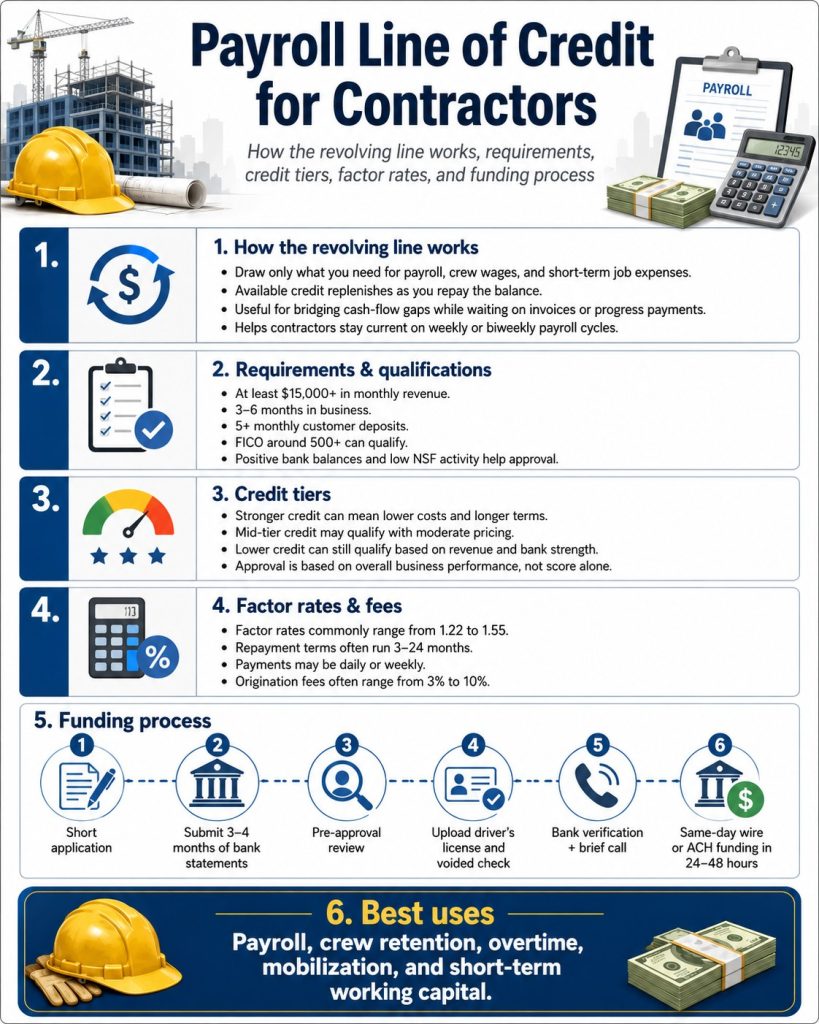 Payroll Line of Credit for Contractors Requirements and Qualifications