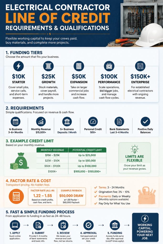 Electrical Contractor Line of Credit Requirements and Qualifications