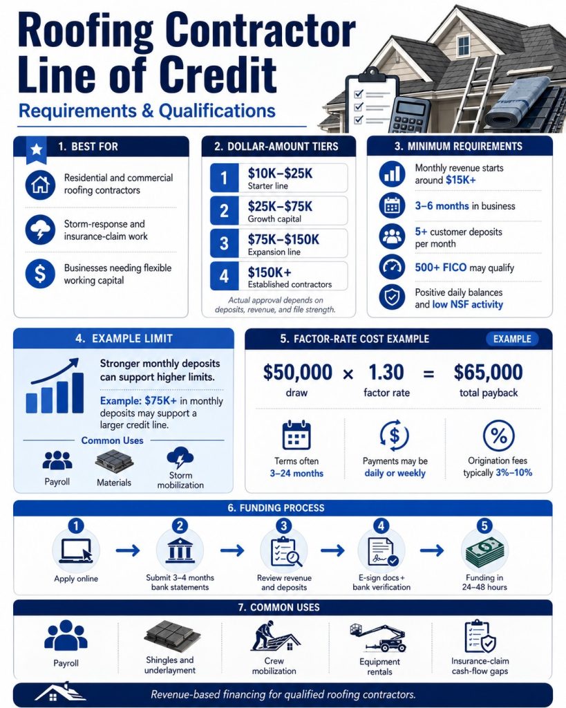 Roofing Contractor Line of Credit Requirements and Qualifications